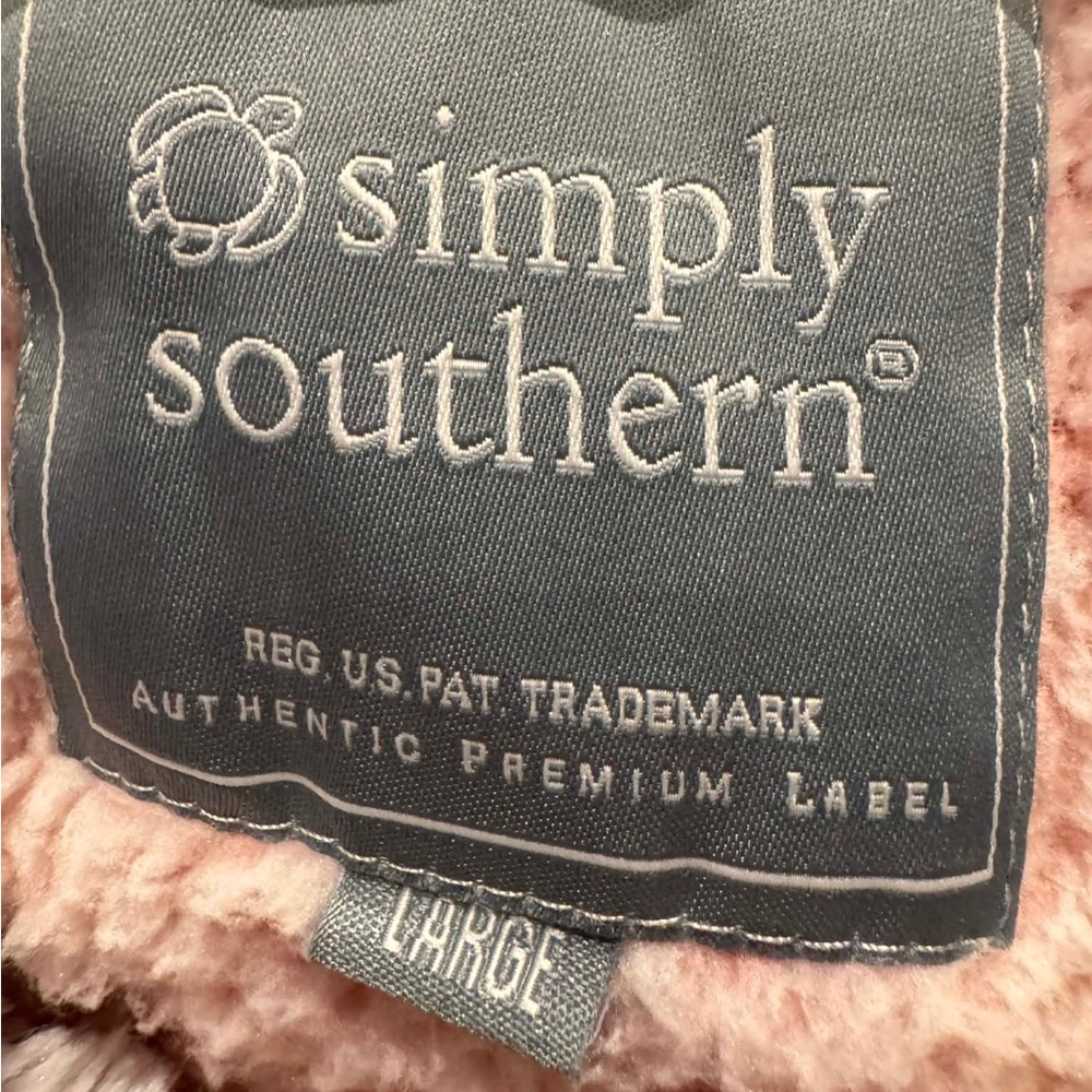 Simply Southern Pink Sherpa Snap-Neck Pullover Jacket - Picture 4 of 8